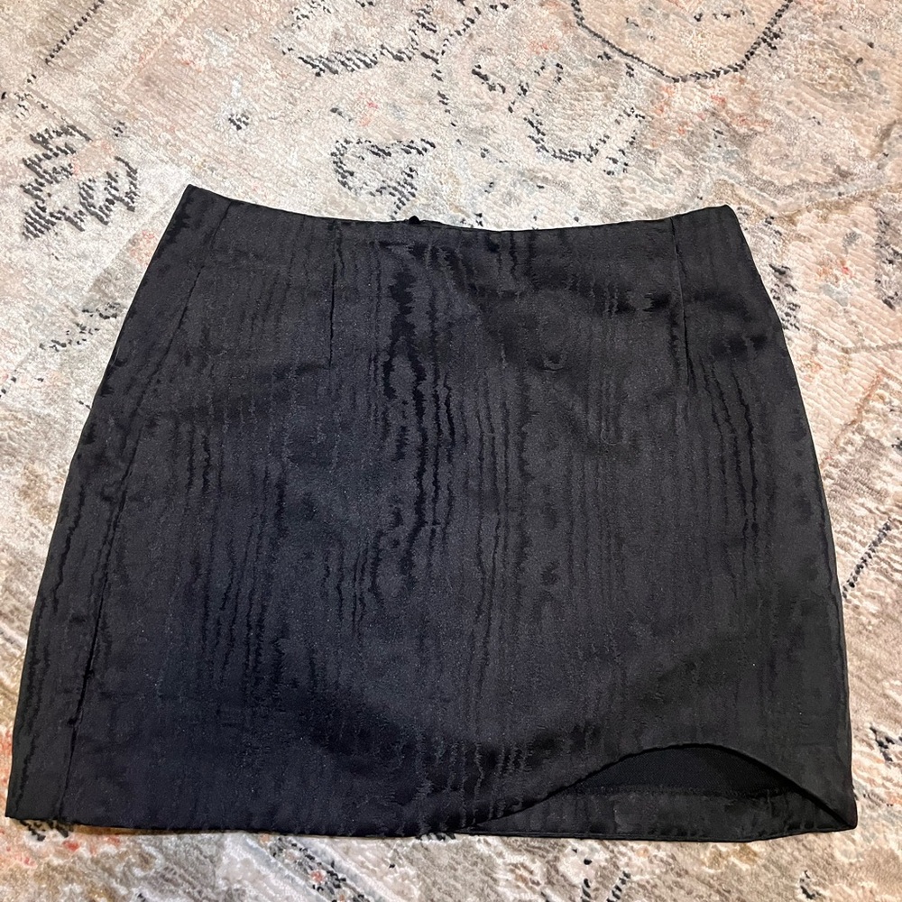 Zara Textured Black Mini Skirt